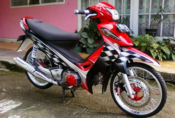 Modifikasi Suzuki Smash New Titan Racing Drag Simpel 