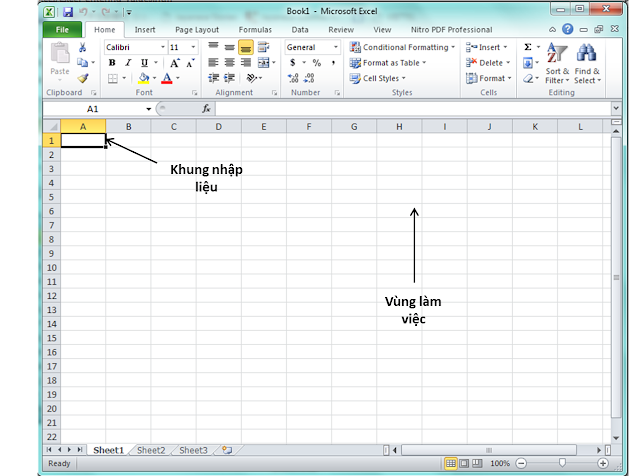 Nhập dữ liệu trong excel