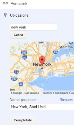 Come aggiungere un luogo su blogger