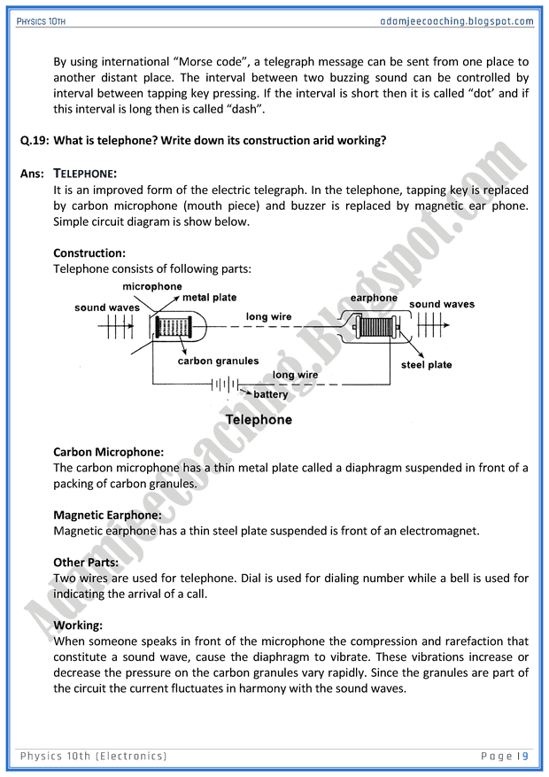 electronics-question-answers-physics-10th