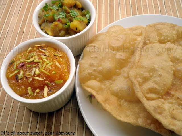 Halwa Puri with Alu Ke Tarkari