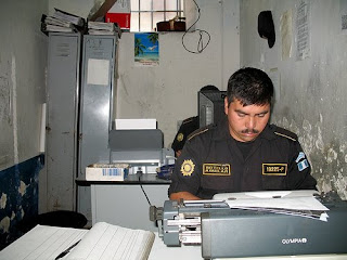 Me at work (if I was a Guatemalan police officer).