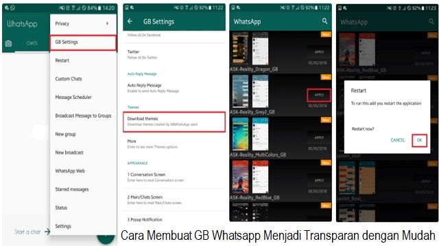 Cara Membuat GB Whatsapp Menjadi Transparan