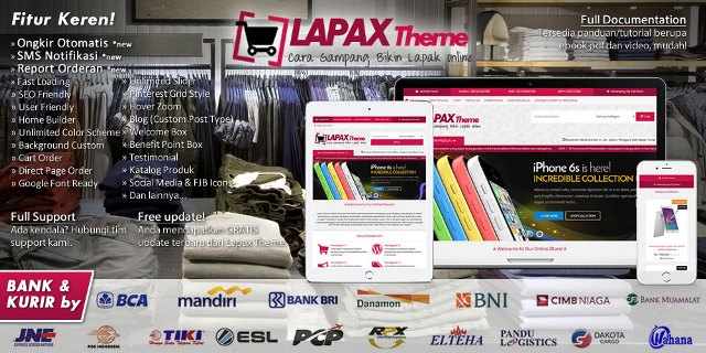 Theme Wordpress Untuk Toko Online Lapax Theme