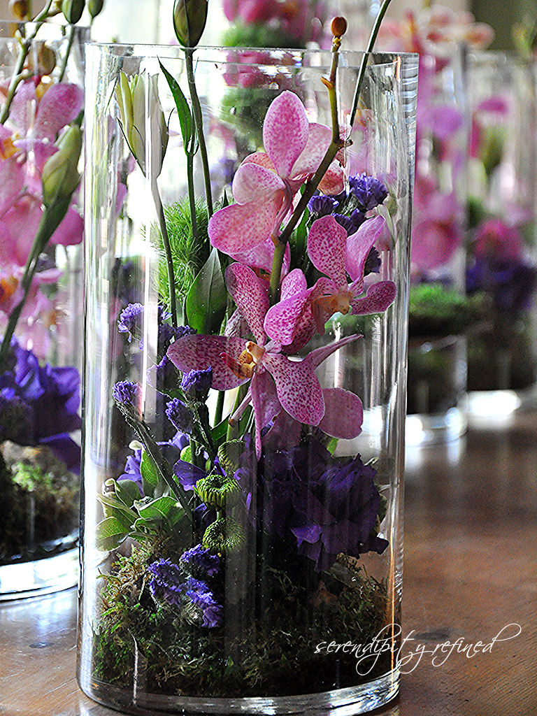 Water flower arrangements wedding