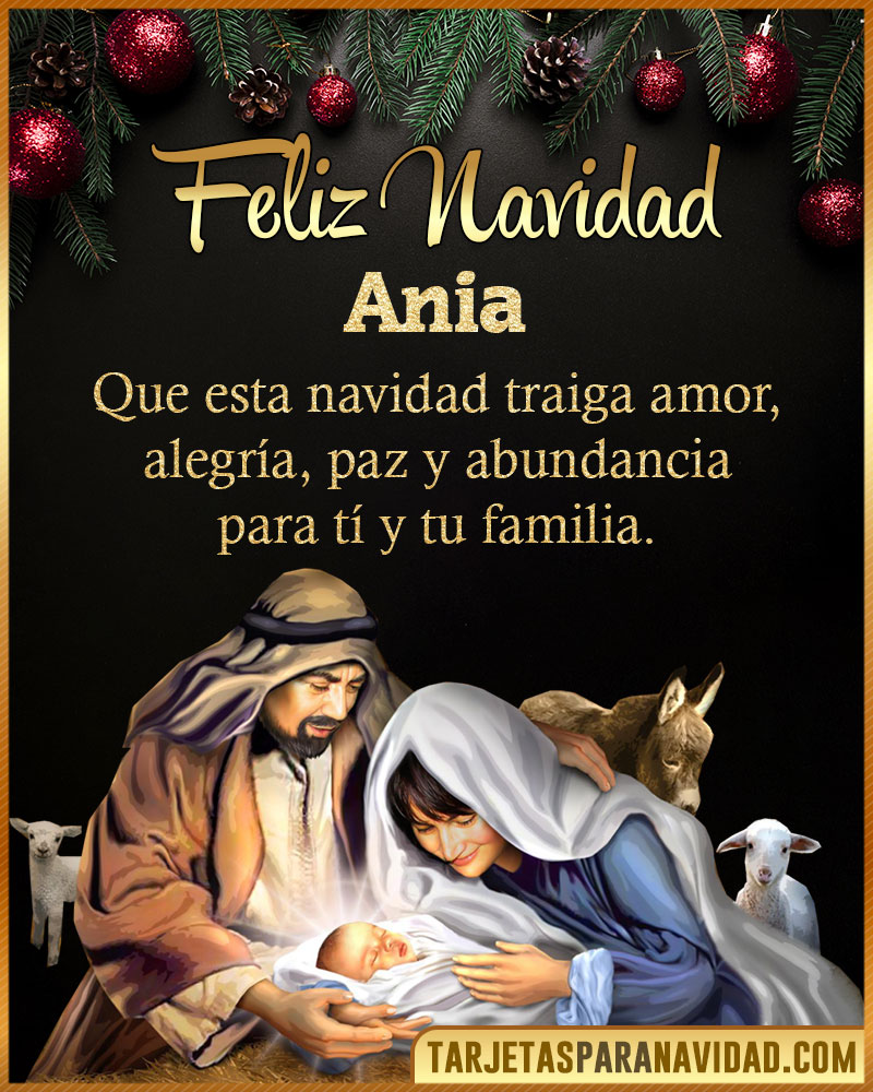 Tarjeta bonita de Navidad para Ania