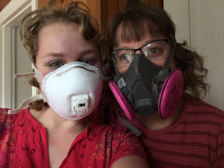 Wearing smoke masks