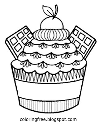 Top Jubilee red cherries cupcake coloring simple drawing ideas for teens dark cherry chocolate lumps
