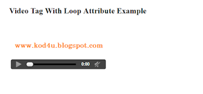 HTML Video Tag With Loop Attribute Example