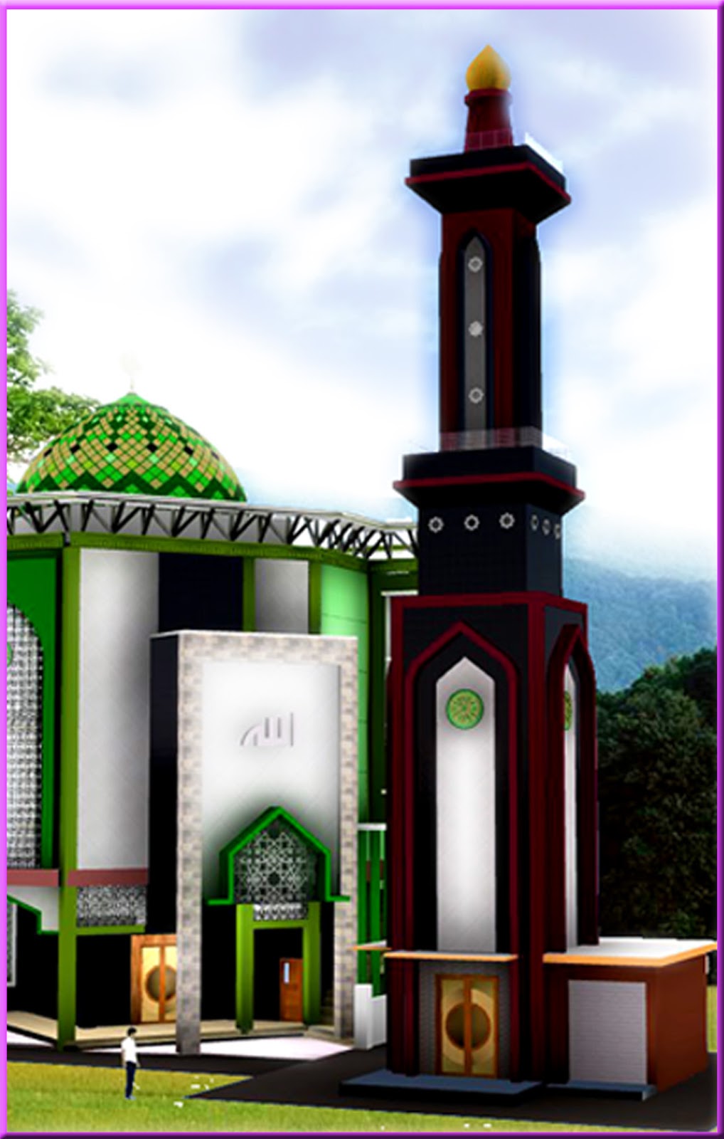  Gambar  Desain Masjid Autocad Rumah Joglo Limasan Work