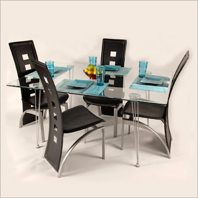 This stylish dining table set