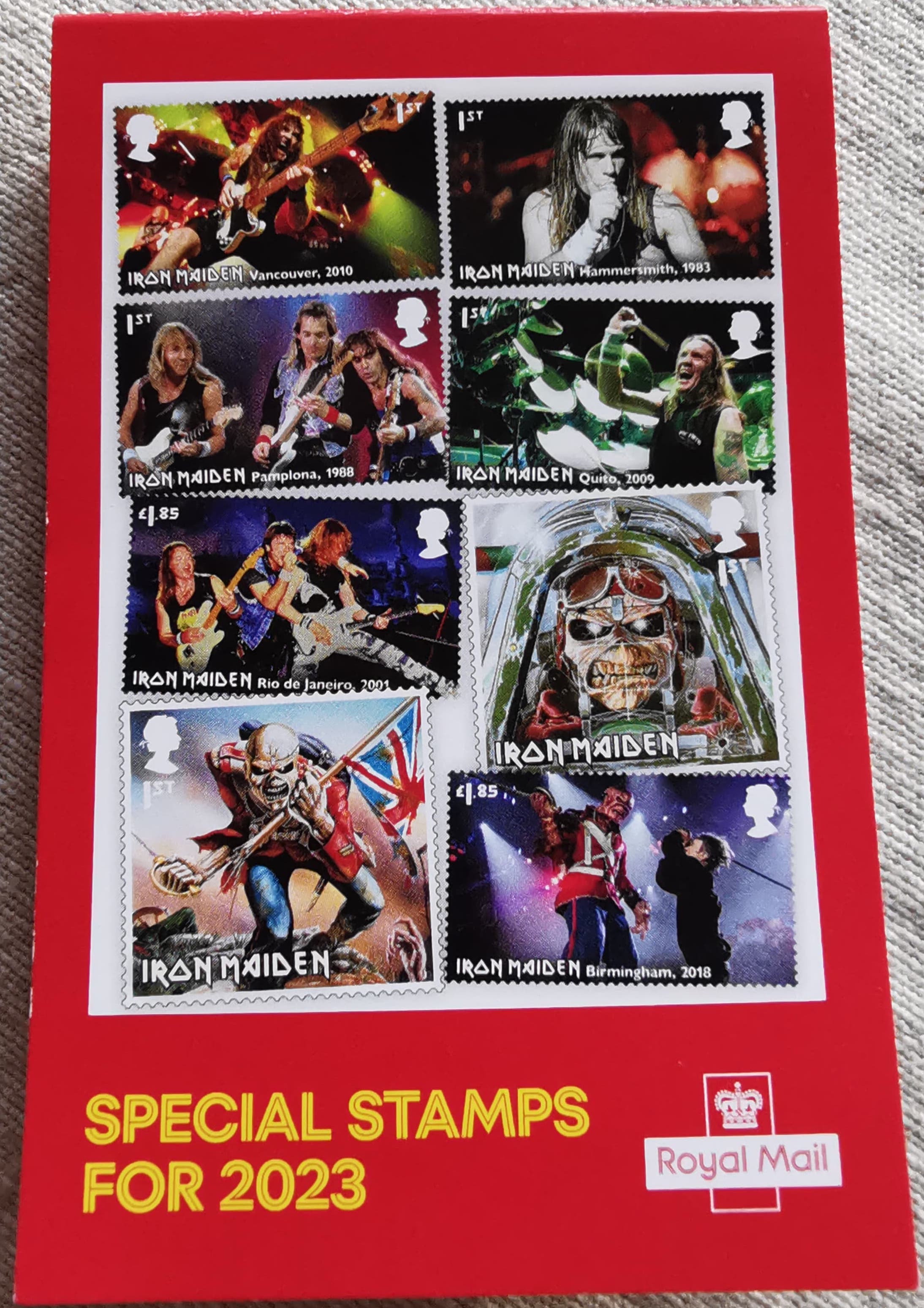 The Iron Maiden Royal Mail stamps are first class