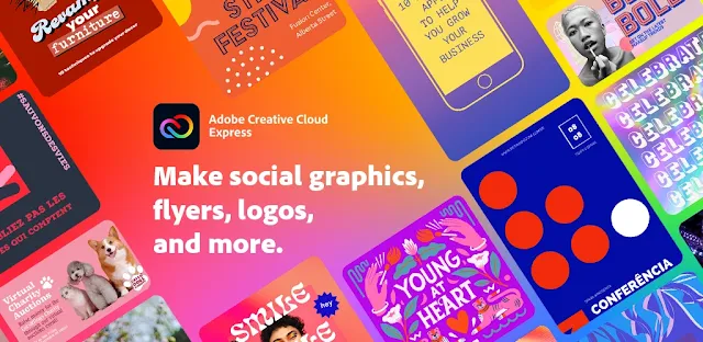 تحميل تطبيق adobe express graphic design برنامج التصميم الجرافيكي