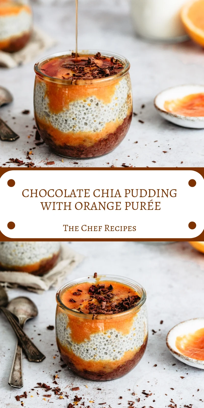 CHOCOLATE CHIA PUDDING WITH ORANGE PUREE