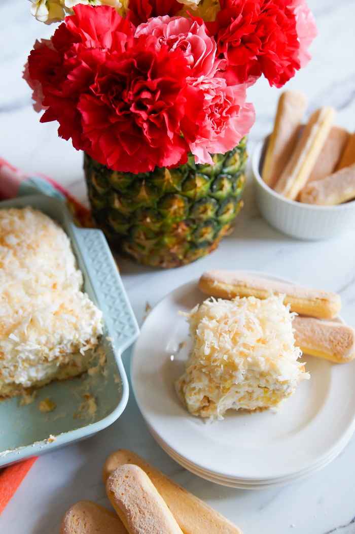 Pineapple Cream Tiramisu  Bake at 350°