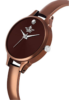 Swisso Analogue Round Dial Brown Plated Bracelet Women 's Wrist Watch