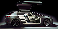 Subaru Hybrid Tourer Concept with gullwing doors
