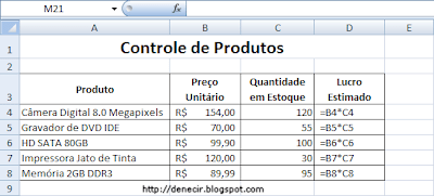 Ao arrastar para baixo, os números mudam: =B4*C4 vira =B5*C5, depois B6*C6 e assim por diante.