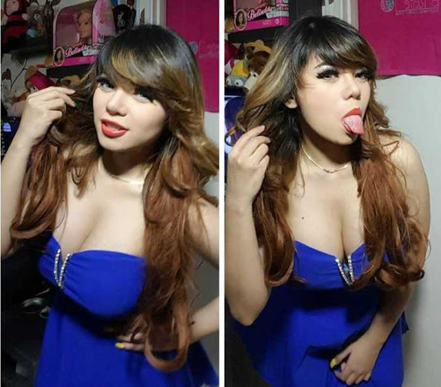 Foto Sexy Dinar Candy Gaun Biru 