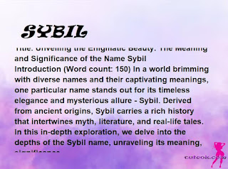 meaning of the name "SYBIL"