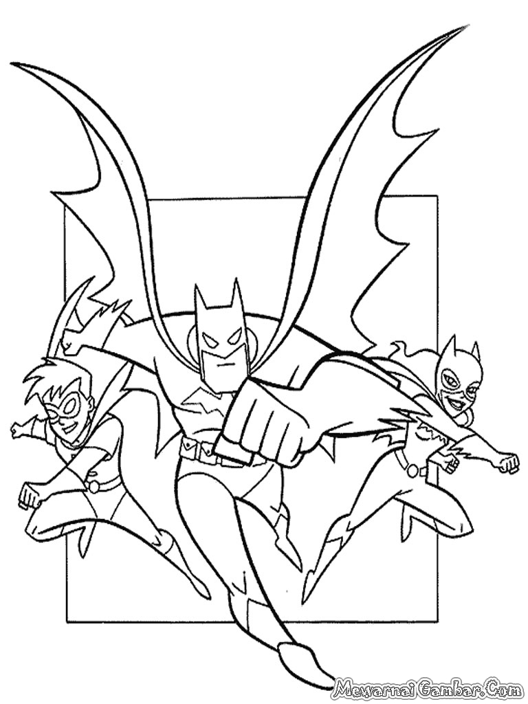  Mewarnai  Gambar  Batman  Mewarnai  Gambar 