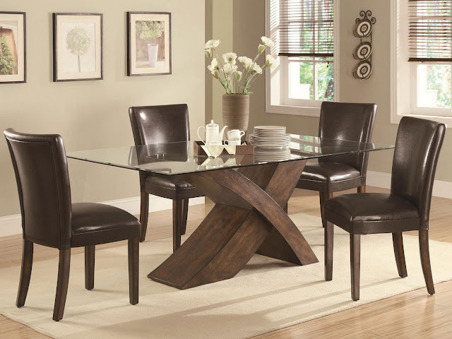 Leather dining room chair ideas with brown domination