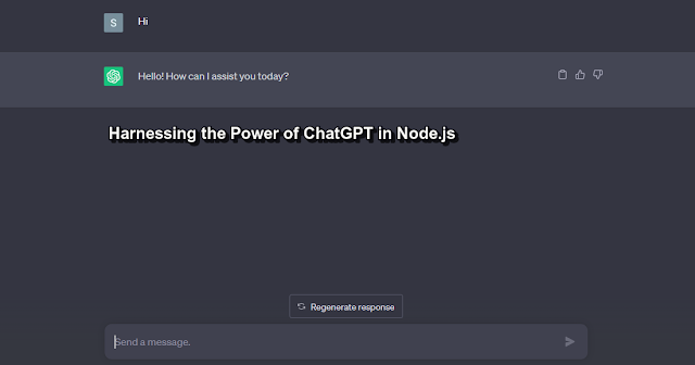 Harnessing the Power of ChatGPT in Node.js