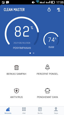 Mempercepat Kinerja Ponsel Android Dengan Clean Master