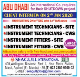 Dubai & Abudhabi Job Opportunities