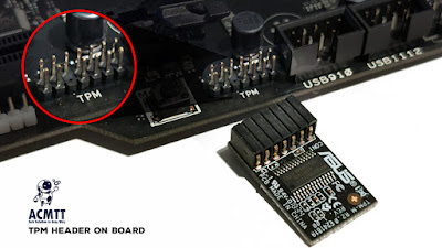 Motherboard header pin for TPM (Trusted Platform Module)