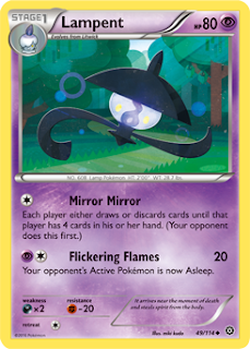 Lampent Steam Siege Pokemon Card