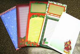 Small writing tablets for Operation Christmas Child shoebox letters