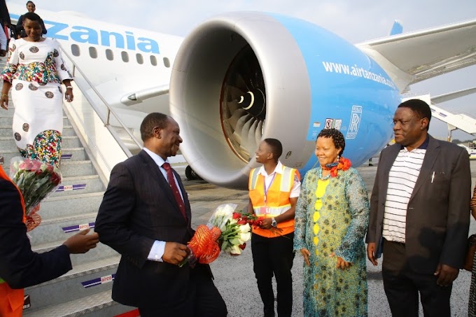 SAFARI YA KWANZA YA NDEGE YA BOEING 787-8 DREAMLINER MIKOA YA KILIMANJARO NA MWANZA 