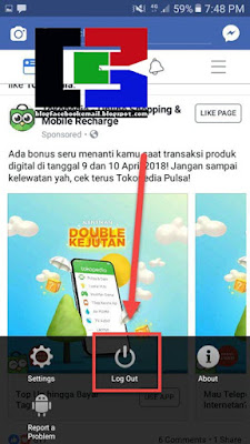 Log out atau keluar dari aplikasi facebook berarti seorang berhenti terkoneksi  3 Cara Keluar (Log Out) dari Aplikasi Facebook di Hp Android Paling cepat