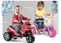 Logo Aptamil ti regala come premio sicuro la moto elettrica Peg Pérego Mini Ducati o Mini Princess
