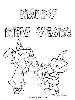 happy new year kids coloring pages
