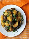 Potato and Eggplant (Brinjal) Curry, Urulai Kathrikkai Curry