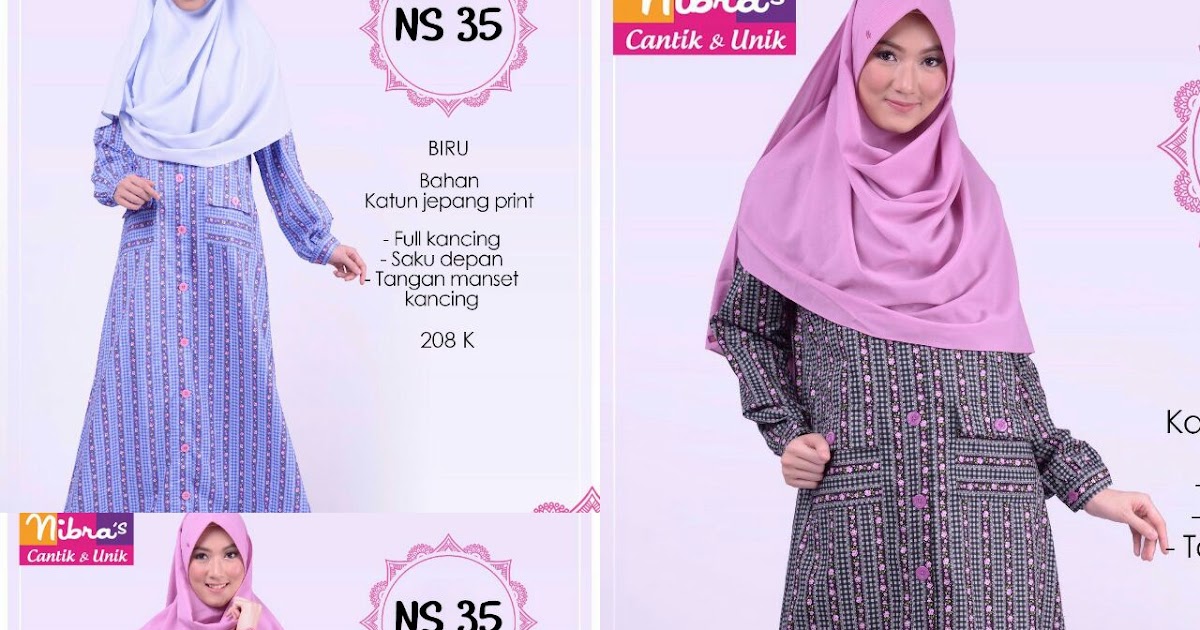 KOLEKSI GAMIS SYAR'I TERBARU NIBRAS SYARI NS 35