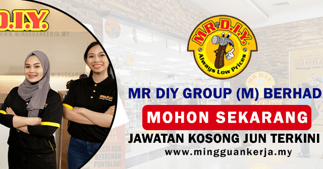 Pelbagai Jawatan Kosong Terkini MR DIY Malaysia Jun 2022 ~ Gaji Permulaan RM1,500~ Kekosongan Seluruh Negara. Khas kepada anda yang sedang mencari pekerjaan dan berminat untuk menjawat jawatan kosong terkini yang tertera pada halaman Mingguan Kerja.