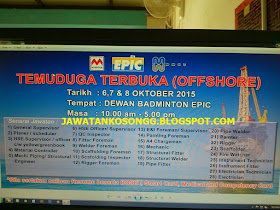 Open Interview Offshore Kemaman