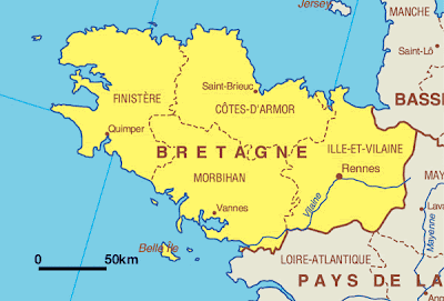 Bretagne Régional Carte de la Ville