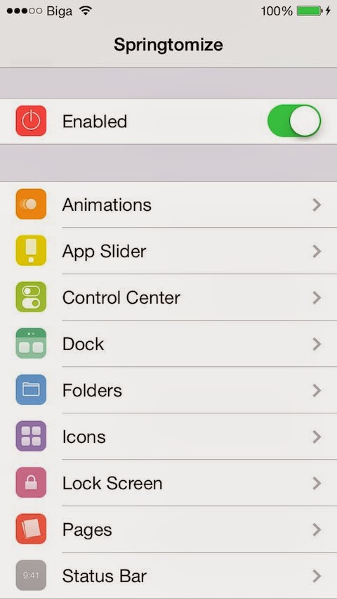 screenshot 2 Springtomize 3 – iOS 7 v1.0.1-1