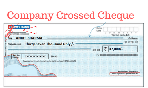 COMPANY CROSSED CHEQUES