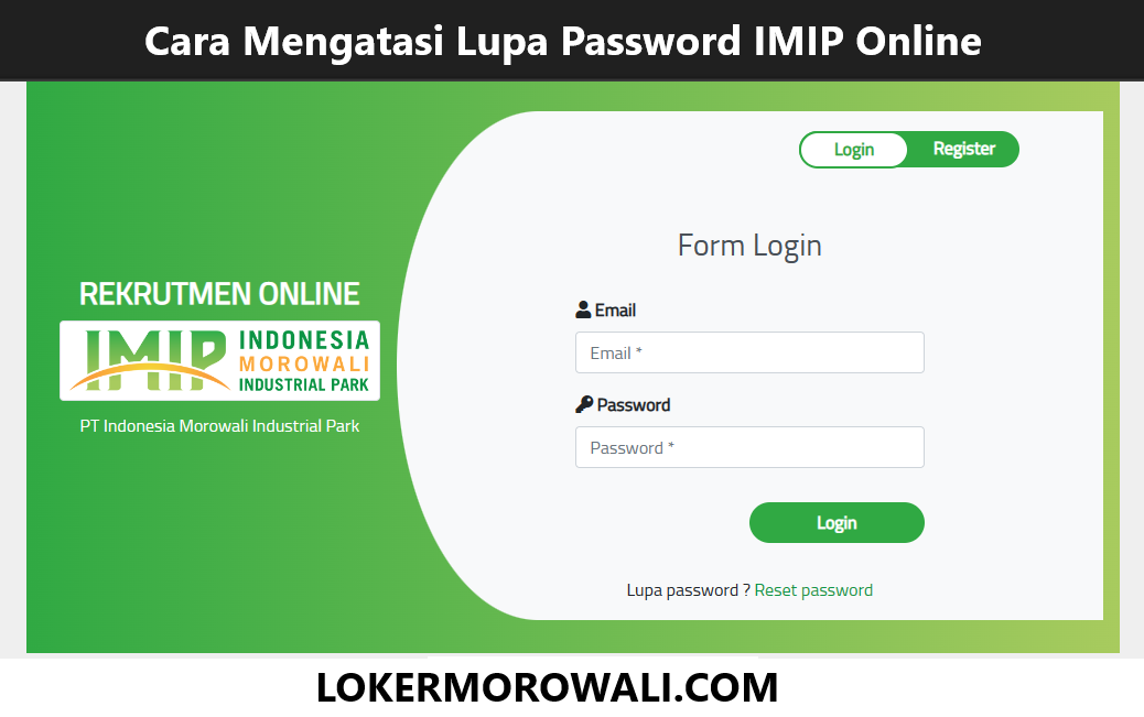 Cara Mengatasi Lupa Password IMIP Online