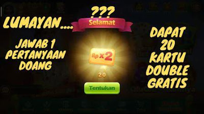 20 Kartu Double Gratis Higgs Domino Island