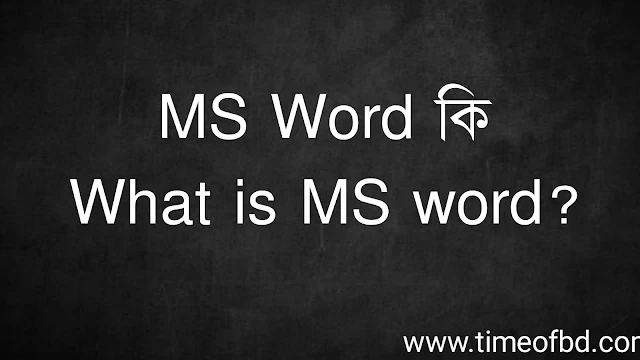 MS Word কি | What is MS word?