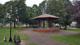 the Town Common in the rain Sunday morning