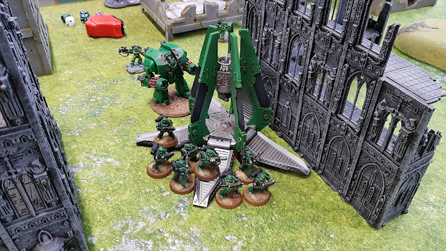 Chaos Space Marines vs Salamanders - 1250pts - Beachhead - a tournament report from Weekend at Burnie's 2 - an invitational event for Moarhammer patrons.