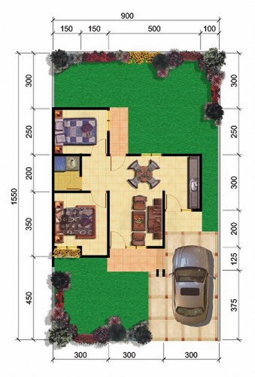  Denah  Rumah  Minimalis  Impian  1 Lantai Desain Rumah 