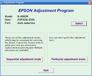Free Resetter Epson B-300 and Epson B-500DN